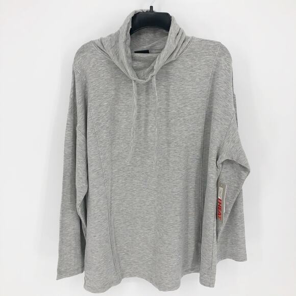 32 Degrees Heat Womens Cowl Neck Sweatshirt XXL Heather Grey Pullover NWT - Picture 2 of 11